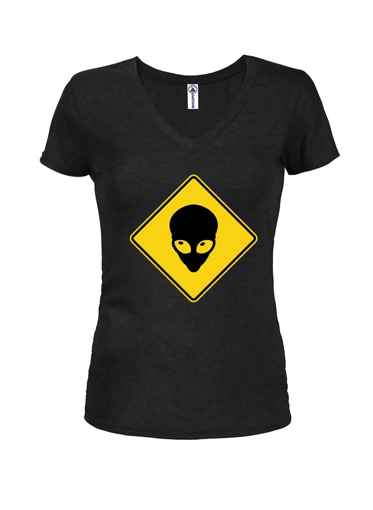 Alien Crossing Juniors V Neck T-Shirt product image 1