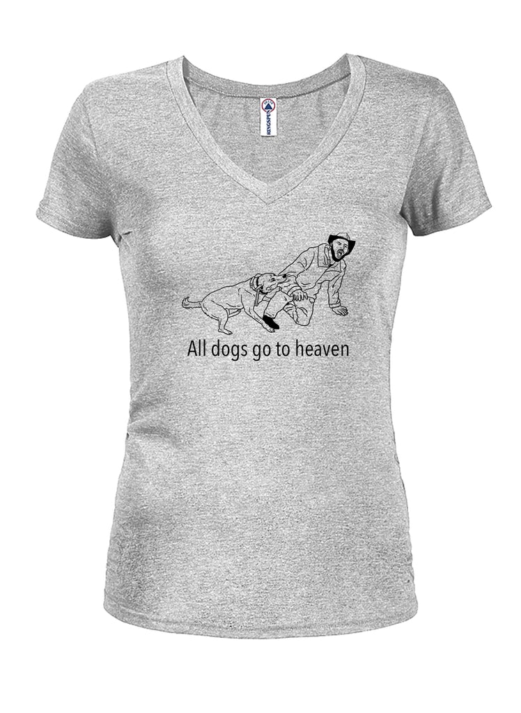 All dogs go to heaven Juniors V Neck T-Shirt product image 3