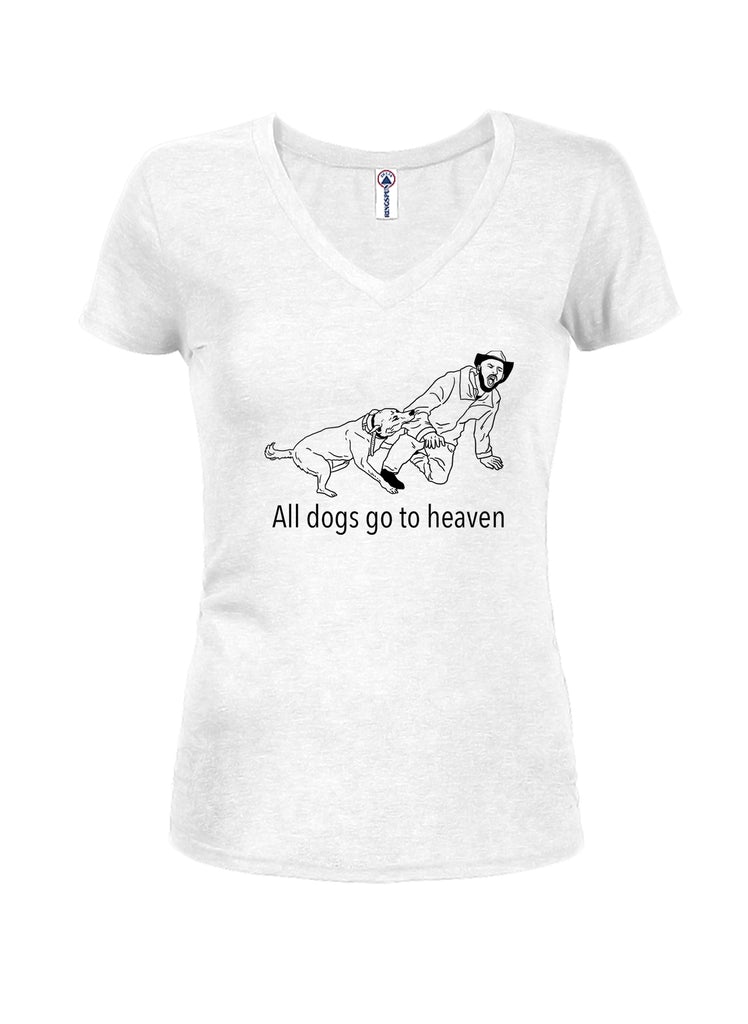 All dogs go to heaven Juniors V Neck T-Shirt product image 2