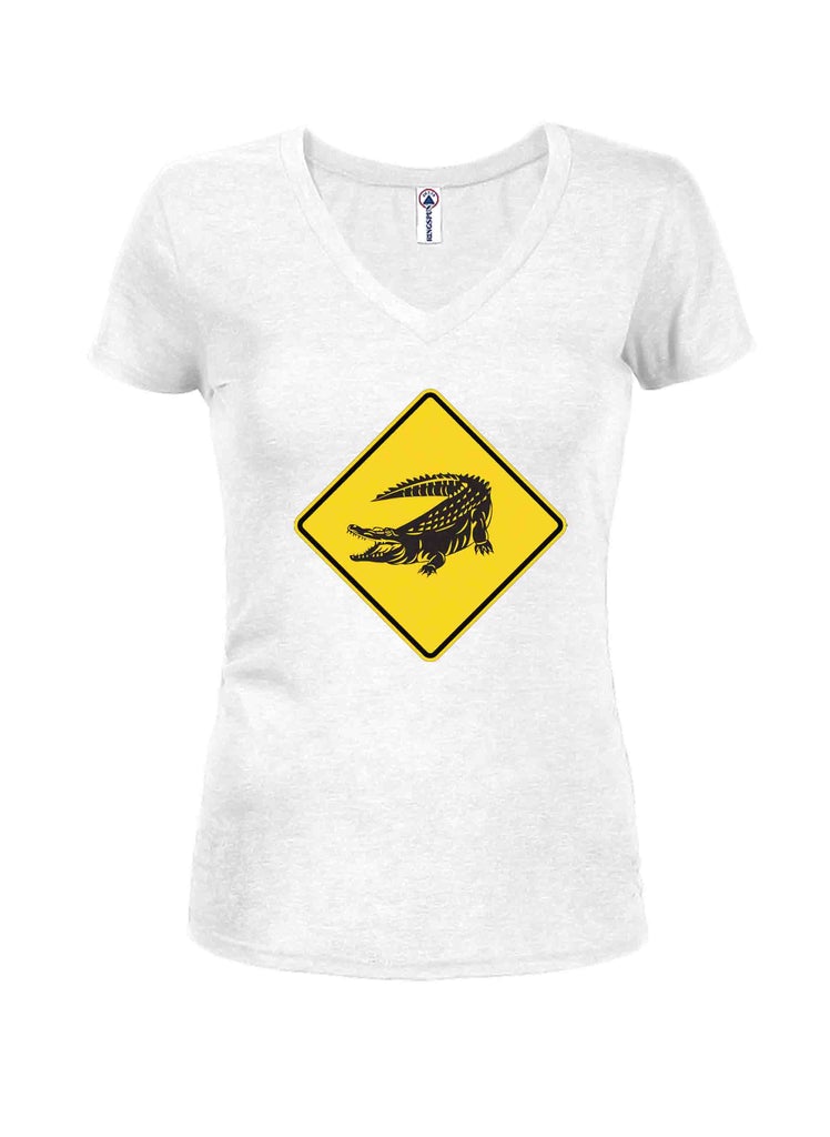 Alligator Crossing Juniors V Neck T-Shirt product image 2