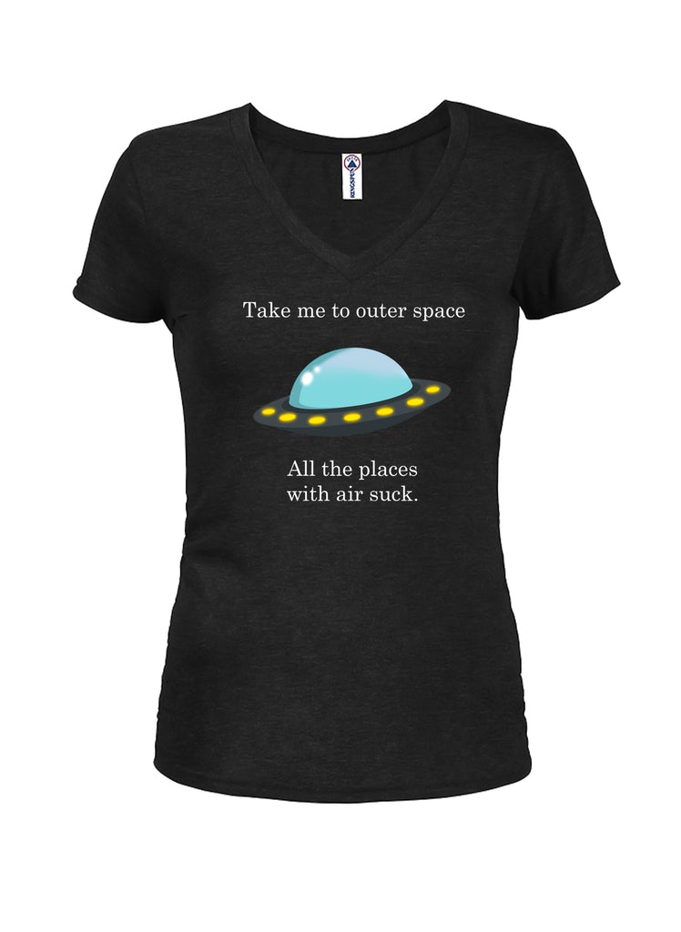 All the places with air suck Juniors V Neck T-Shirt product image 1