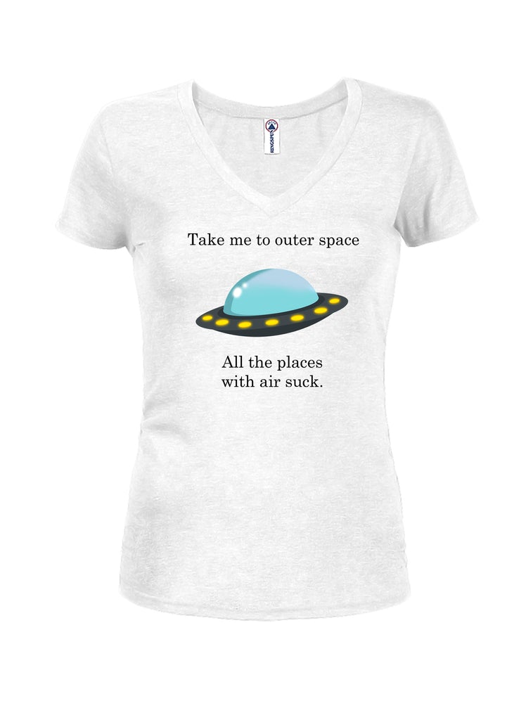 All the places with air suck Juniors V Neck T-Shirt product image 2