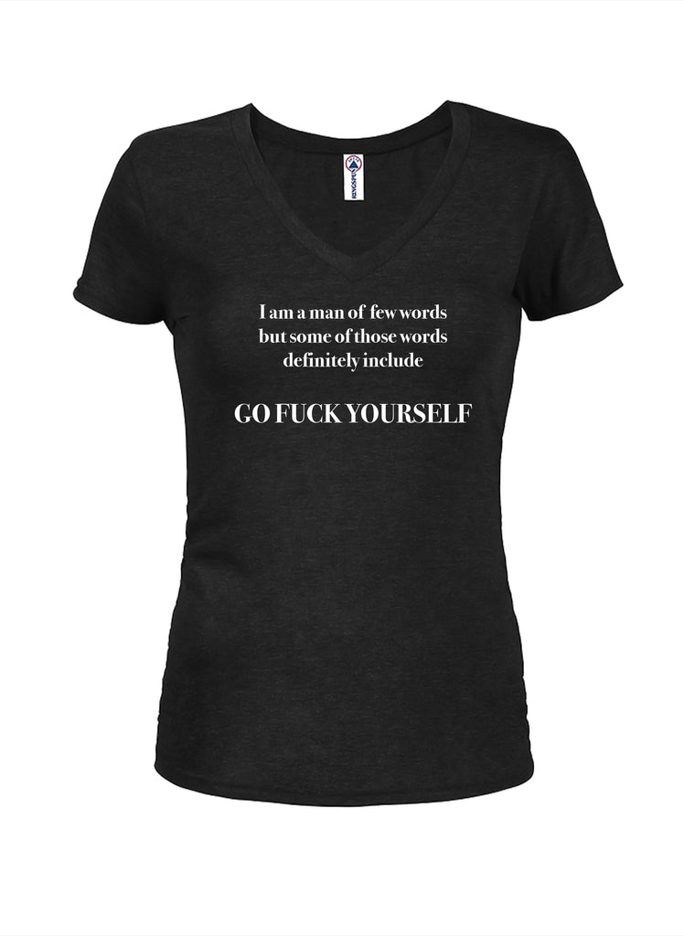 A man of few words Juniors V Neck T-Shirt product image 1