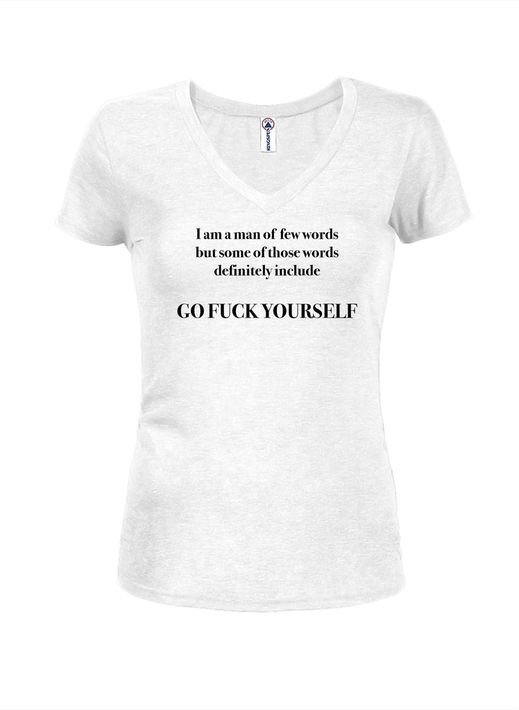 A man of few words Juniors V Neck T-Shirt product image 2