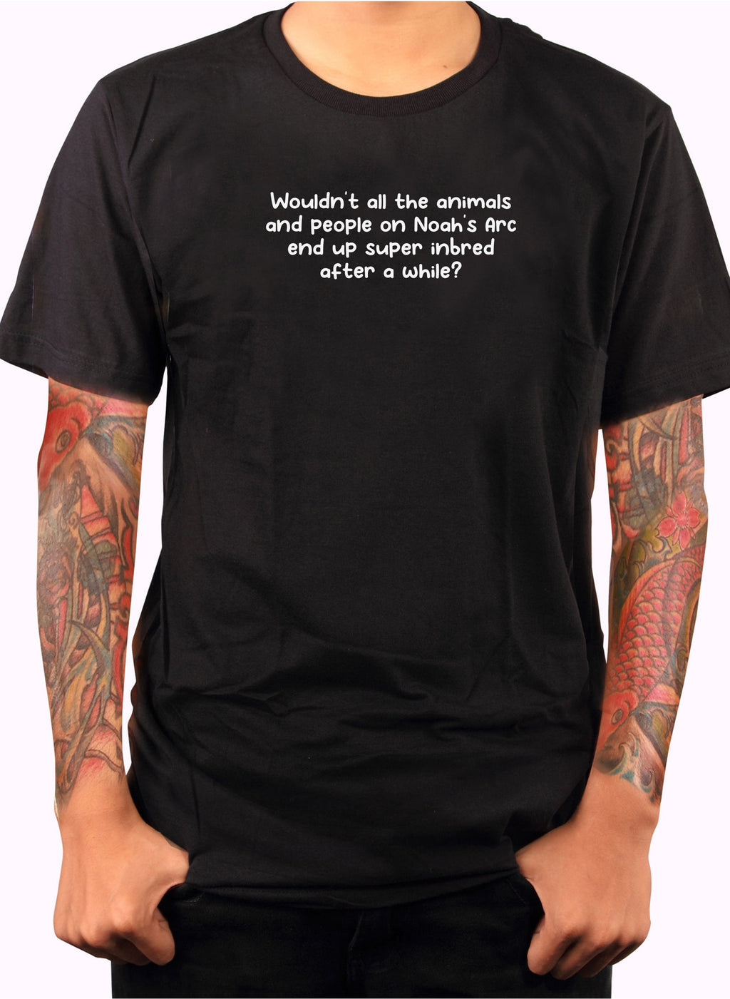 Animals and people on Noah's Arc end up inbred T-Shirt product image 2