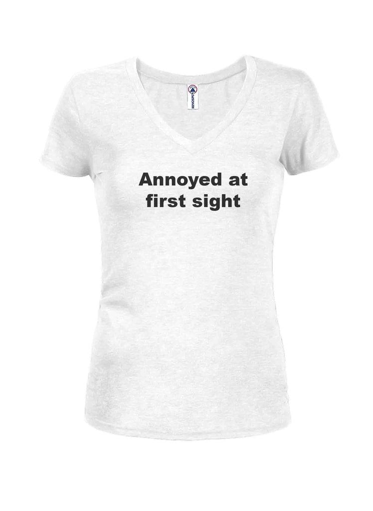 Annoyed at first sight Juniors V Neck T-Shirt product image 2