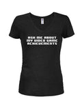 Ask me about my video game achievements Juniors V Neck product image 1