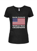 Back to World War Champions Juniors V Neck T-Shirt product image 1