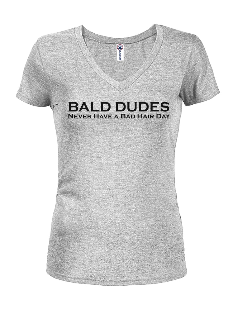 Bald Dudes Juniors V Neck T-Shirt product image 3