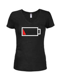 Battery Life Symbol Juniors V Neck T-Shirt product image 1