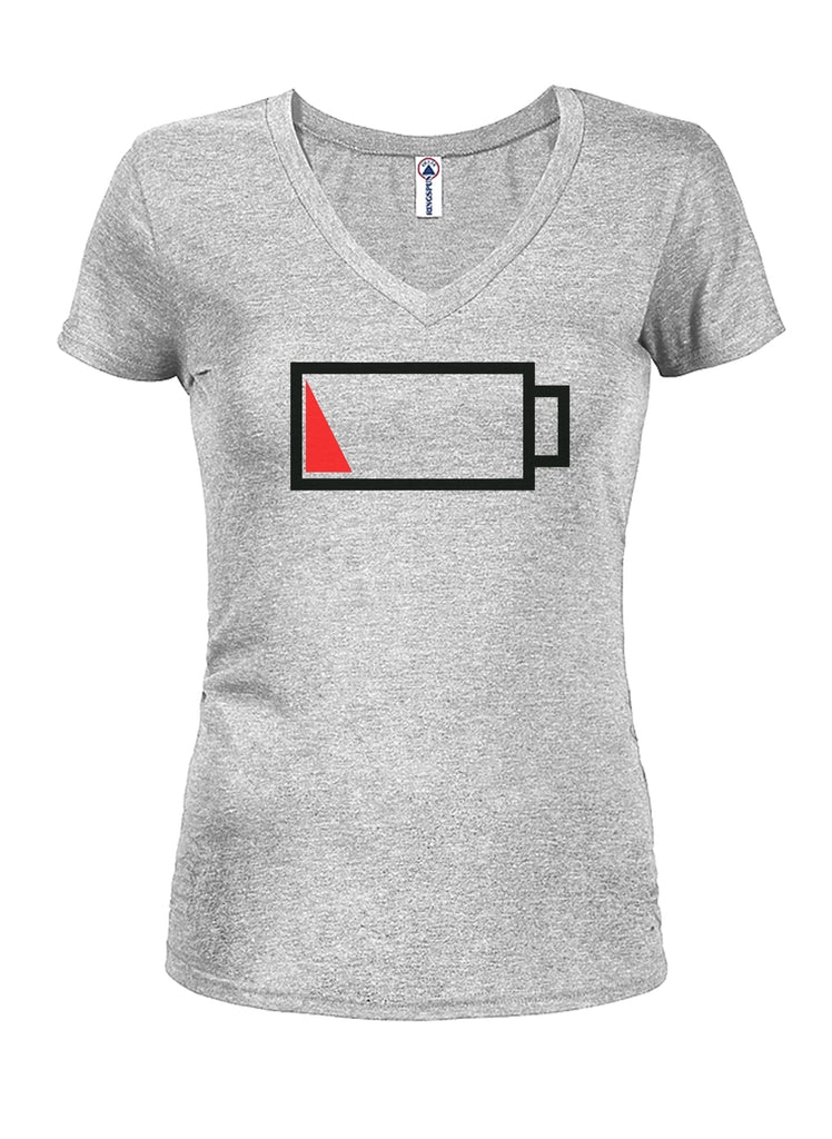 Battery Life Symbol Juniors V Neck T-Shirt product image 3