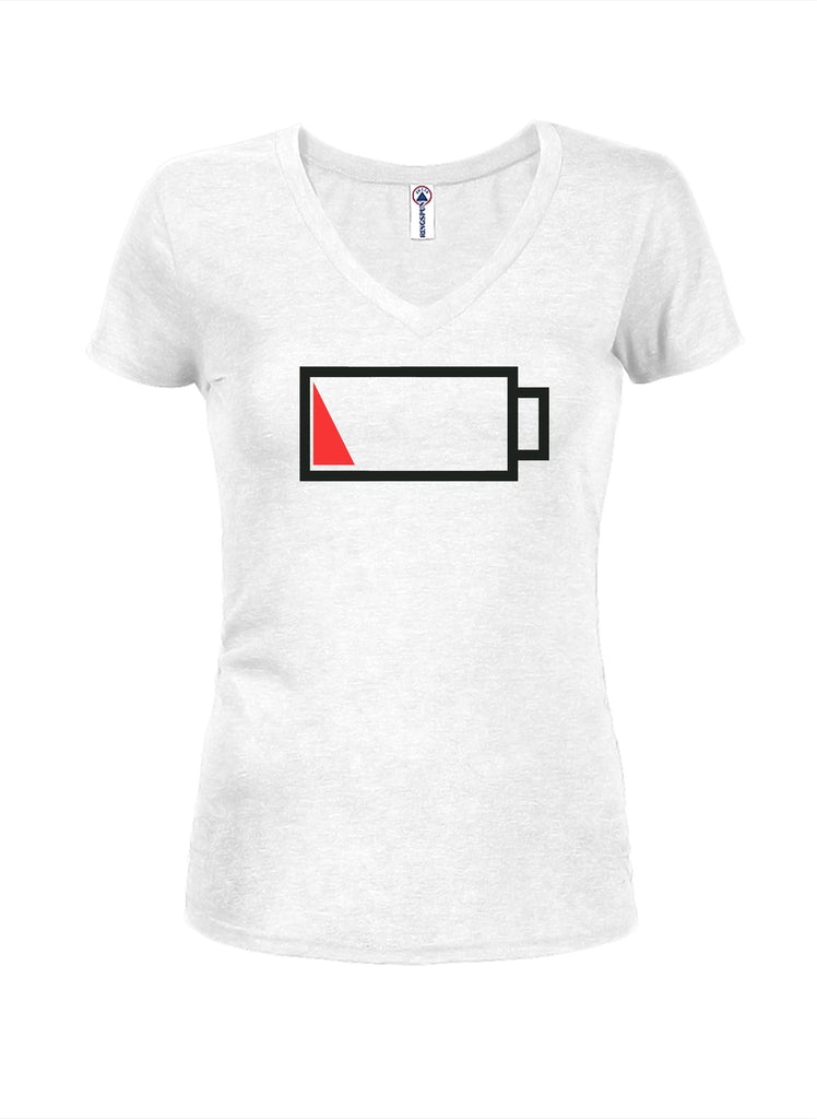 Battery Life Symbol Juniors V Neck T-Shirt product image 2