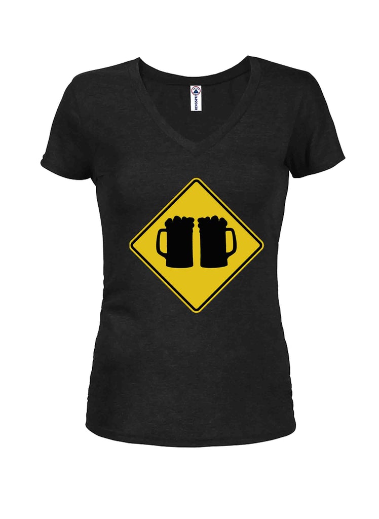 Beer Crossing Juniors V Neck T-Shirt product image 1
