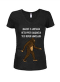 Bigfoot is confused Juniors V Neck T-Shirt product image 1