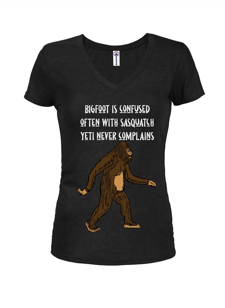 Bigfoot is confused Juniors V Neck T-Shirt product image 1