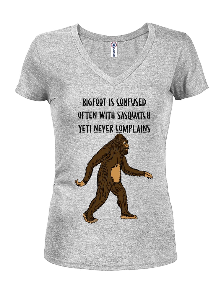 Bigfoot is confused Juniors V Neck T-Shirt product image 3