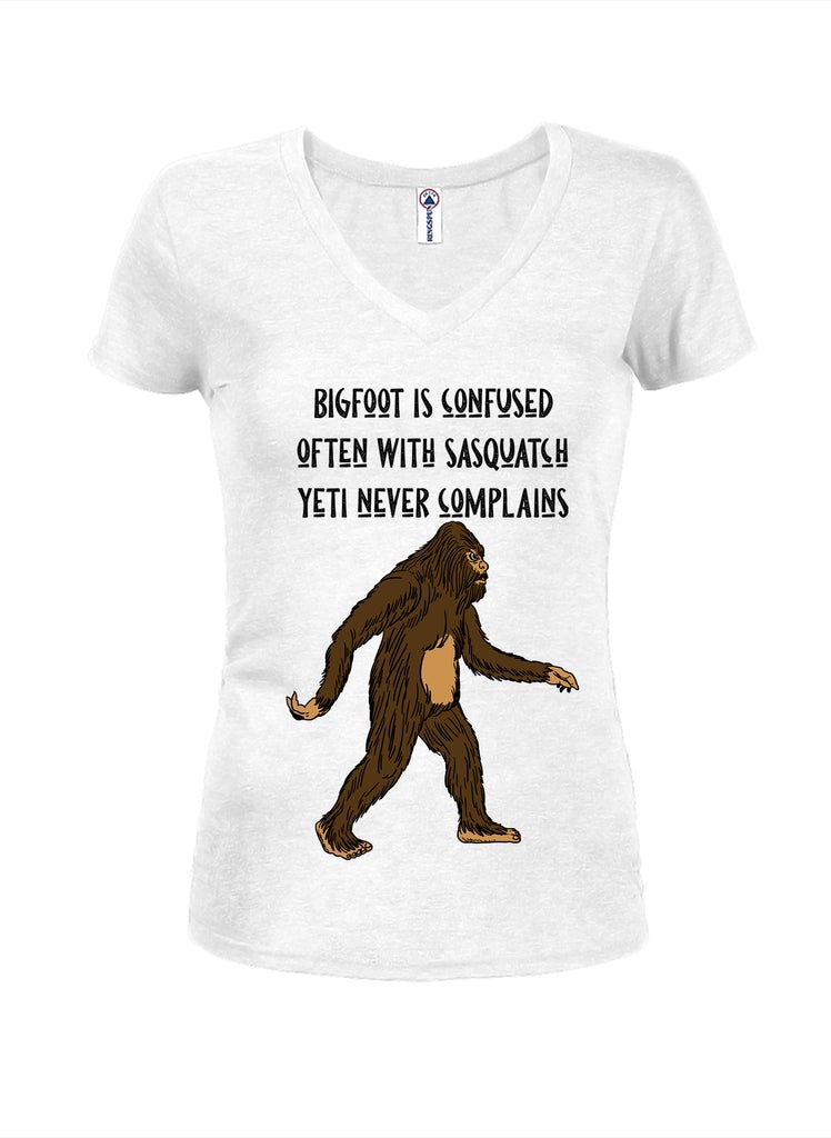 Bigfoot is confused Juniors V Neck T-Shirt product image 2