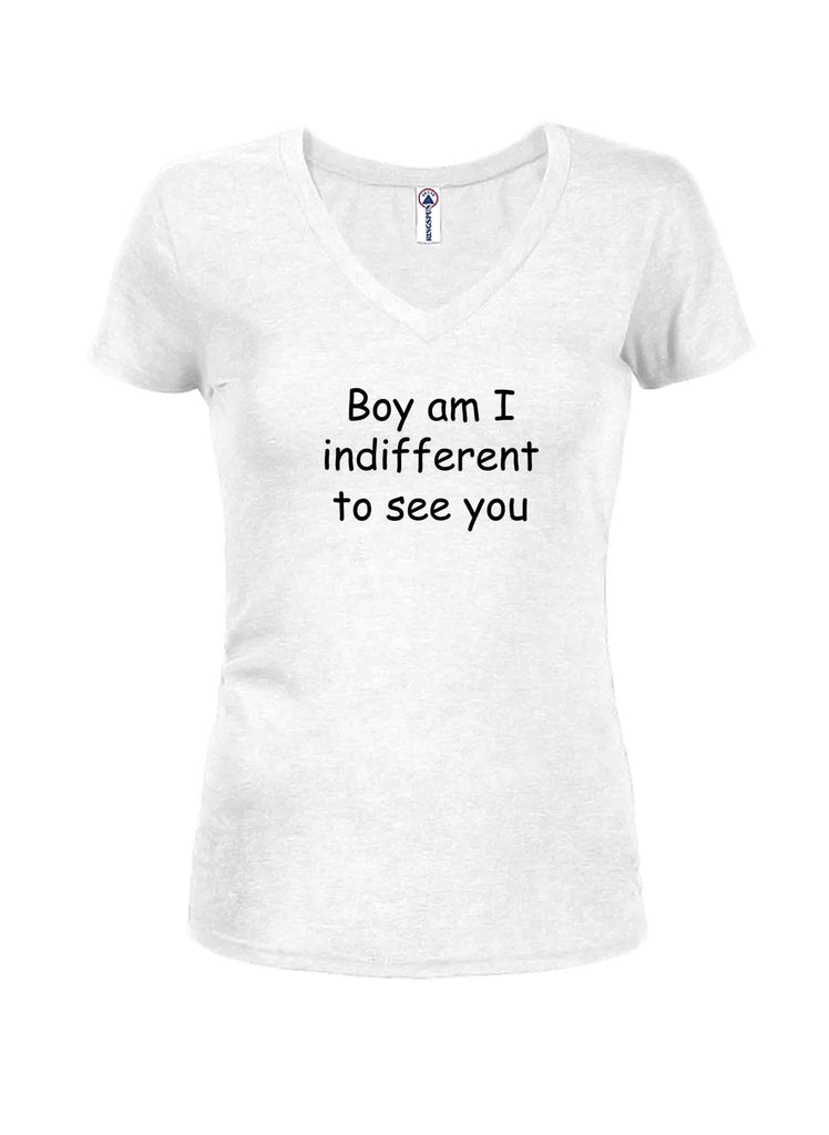 Boy am I indifferent to see you Juniors V Neck T-Shirt product image 2