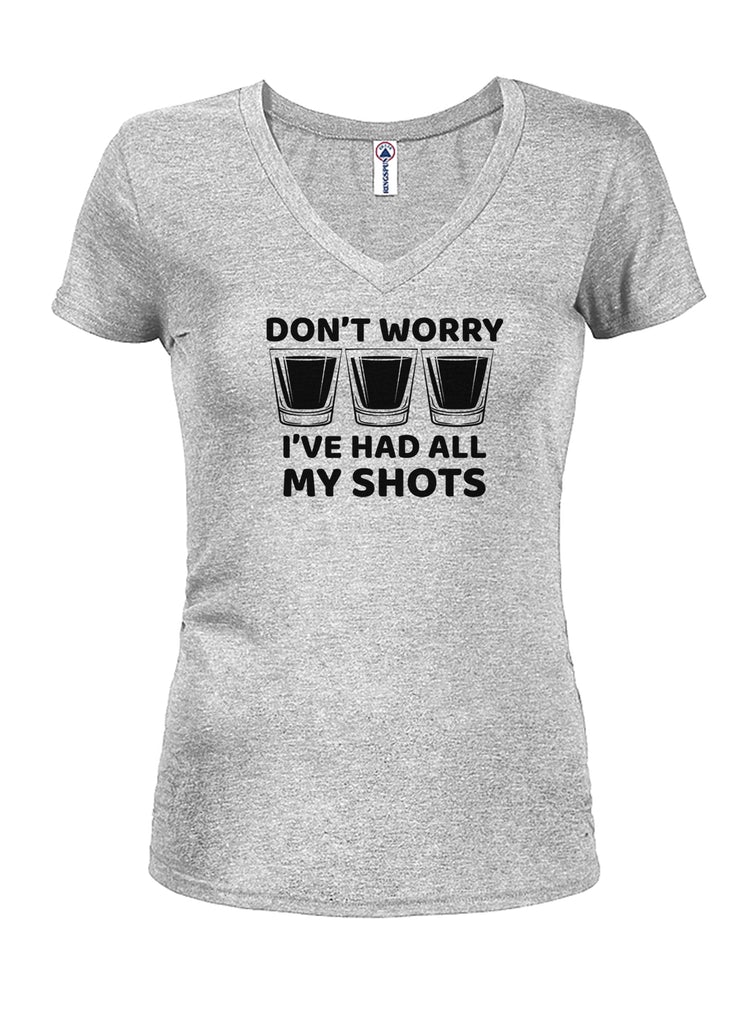 Don't Worry I've Had All My Shots Juniors V Neck T-Shirt product image 3