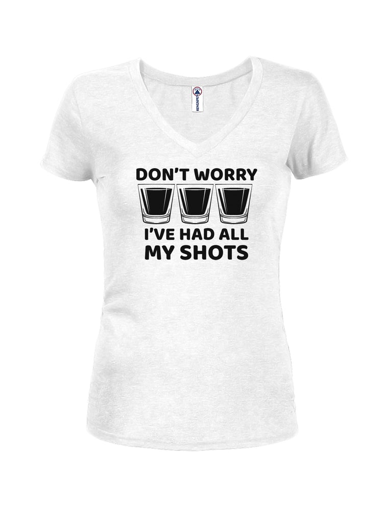 Don't Worry I've Had All My Shots Juniors V Neck T-Shirt product image 2