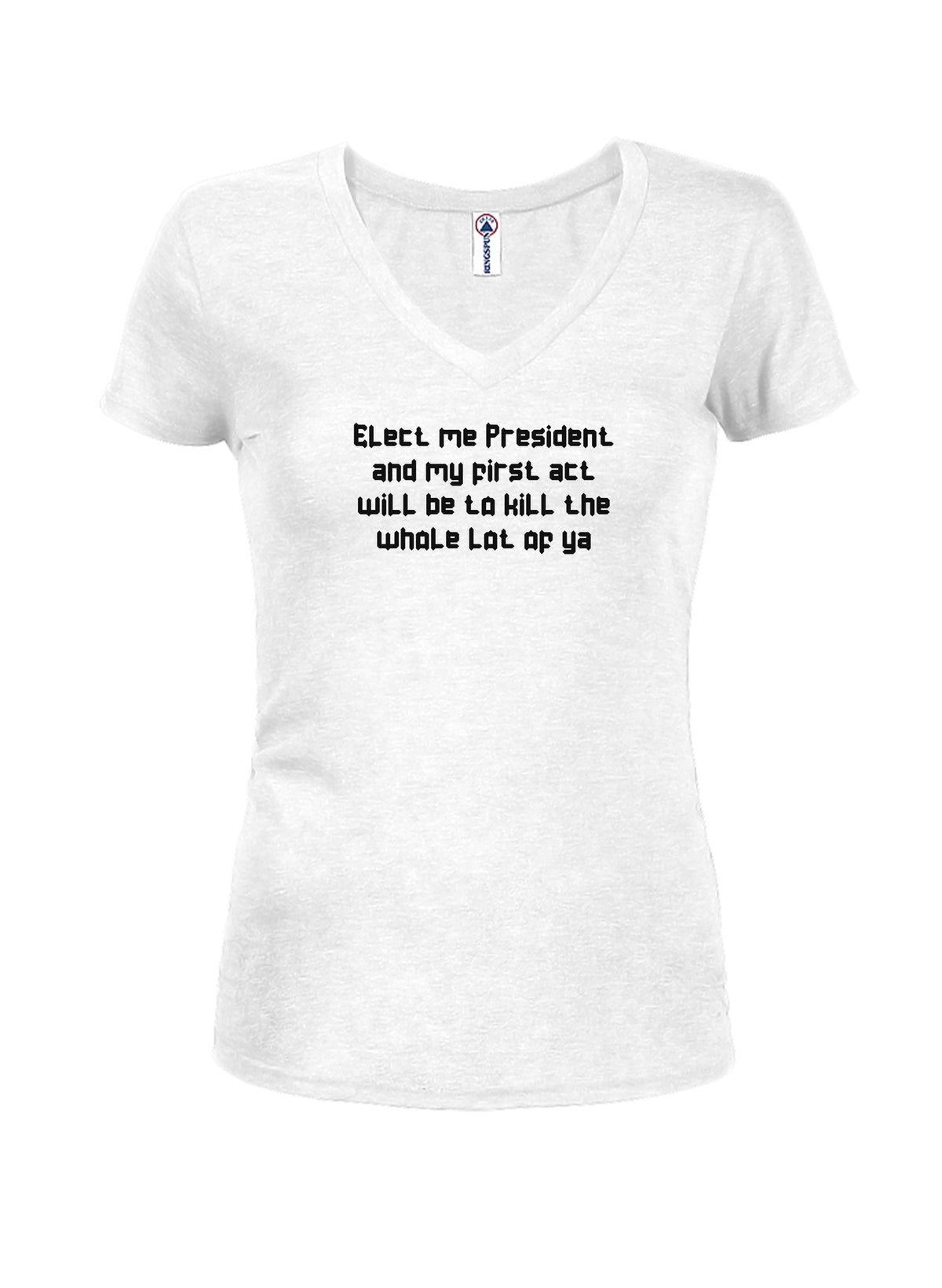 Elect me President Juniors V Neck T-Shirt product image 2