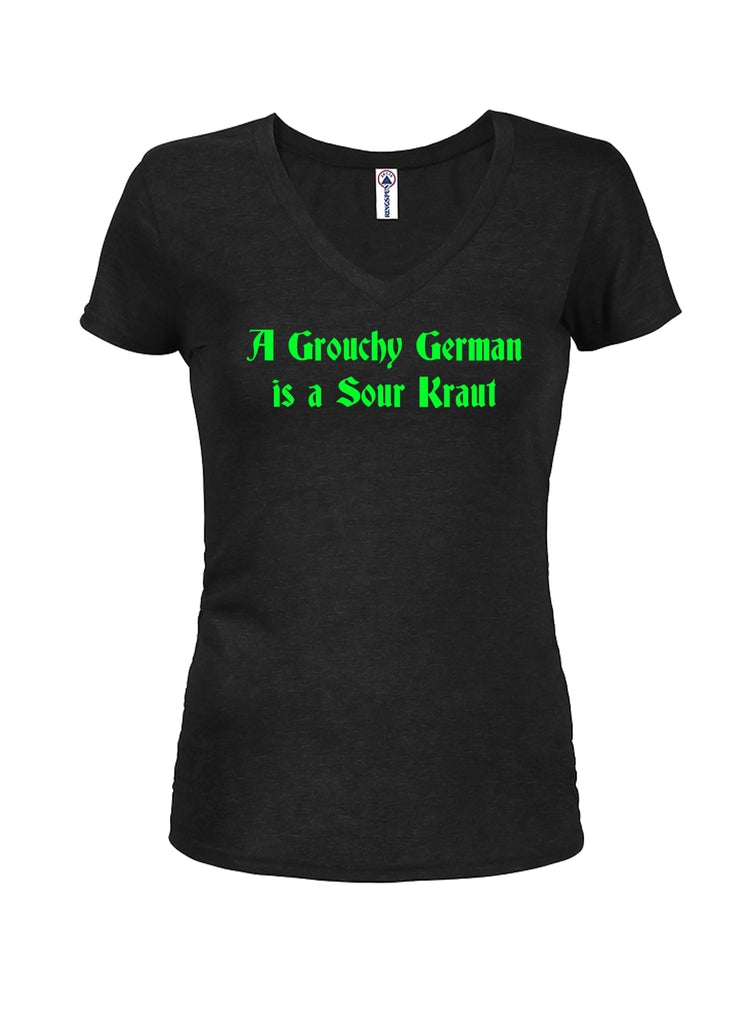 A Grouchy German is a Sour Kraut Juniors V Neck T-Shirt product image 1
