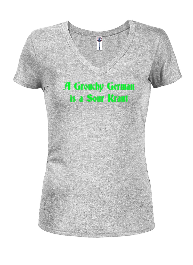 A Grouchy German is a Sour Kraut Juniors V Neck T-Shirt product image 3
