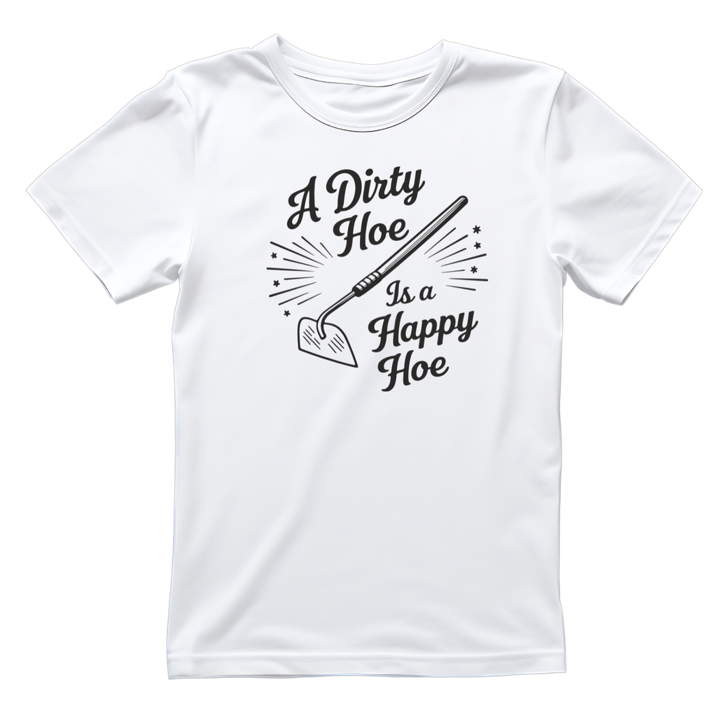 A Dirty Hoe Is A Happy T-Shirt | Graphic Tee | Gardening product image 3