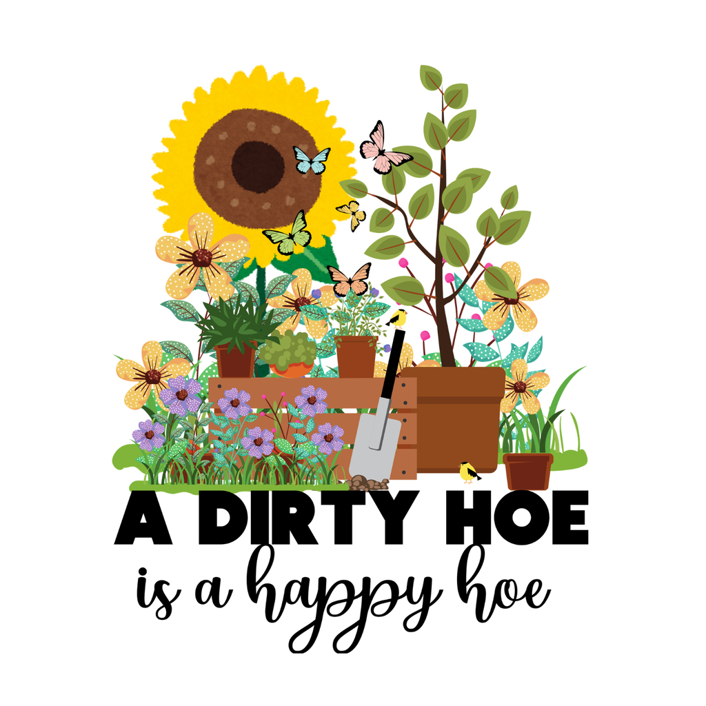 A Dirty Hoe Is A Happy T-Shirt | Graphic Tee | Gardening product image 2