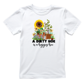 A Dirty Hoe Is A Happy T-Shirt | Graphic Tee | Gardening product image 1