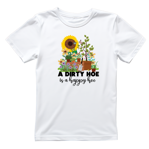 A Dirty Hoe Is A Happy T-Shirt | Graphic Tee | Gardening product image 1