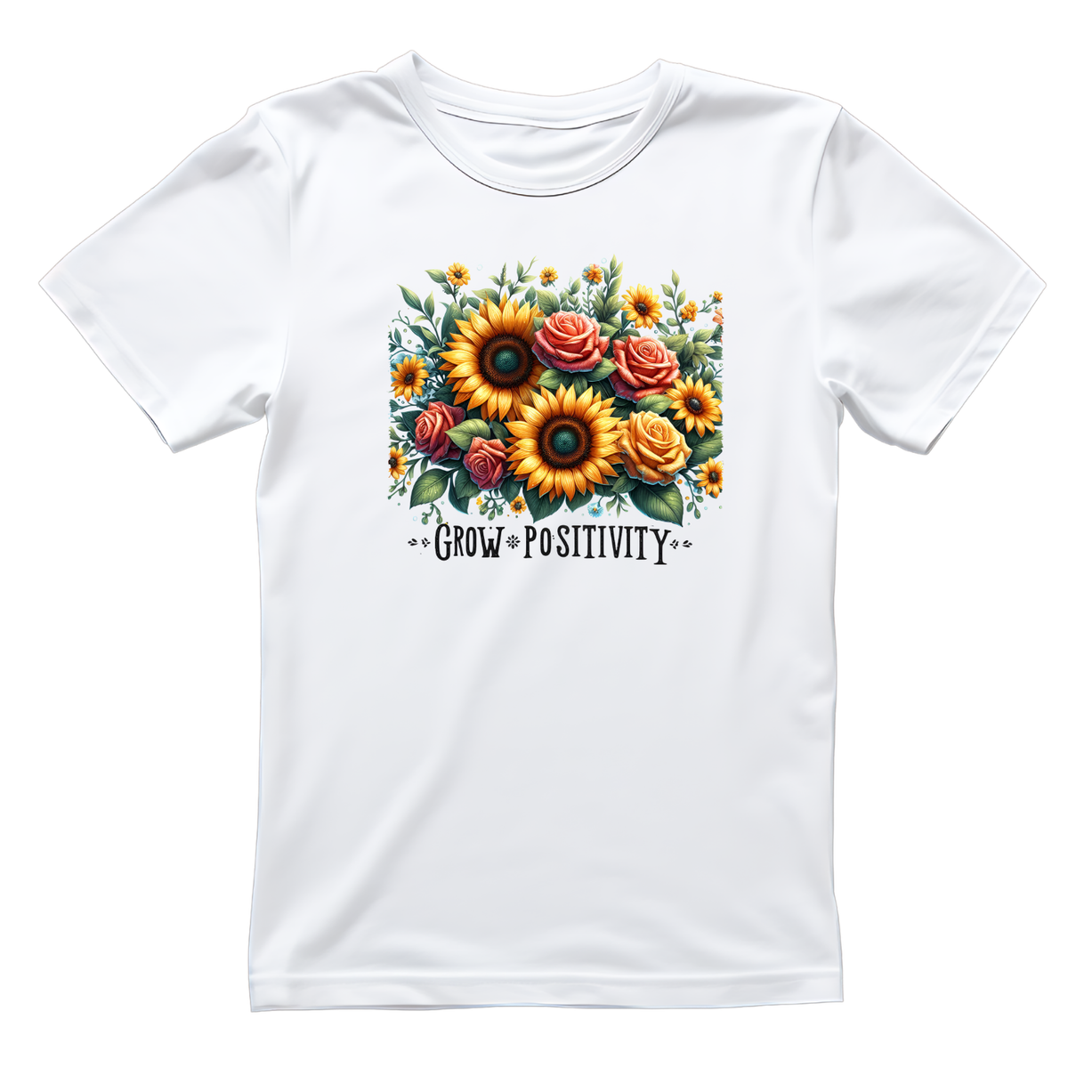 Grow Positivity T-Shirt | Graphic Tee | Gardening Printed product image 3