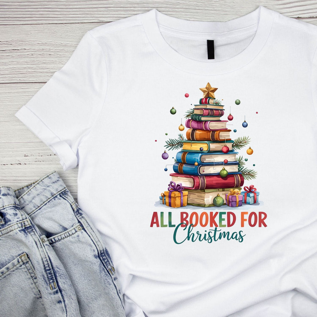 All Booked For Christmas T-shirt product image 2