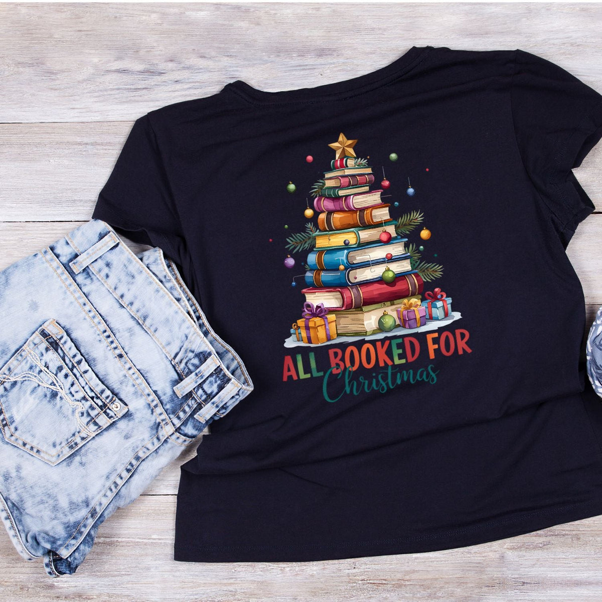 All Booked For Christmas T-shirt product image 7