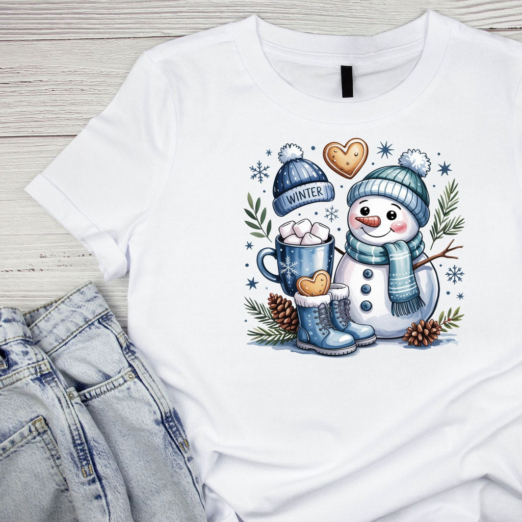Blue Snowman T-shirt product image 1