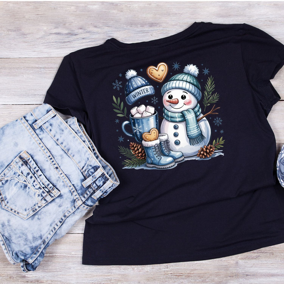 Blue Snowman T-shirt product image 4