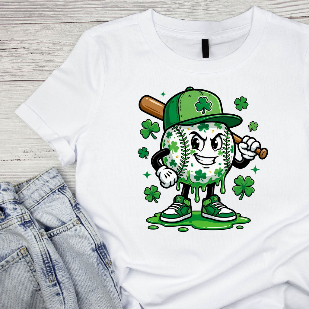 Baseball Shamrock T-shirt | St Patrick’s Day product image 6