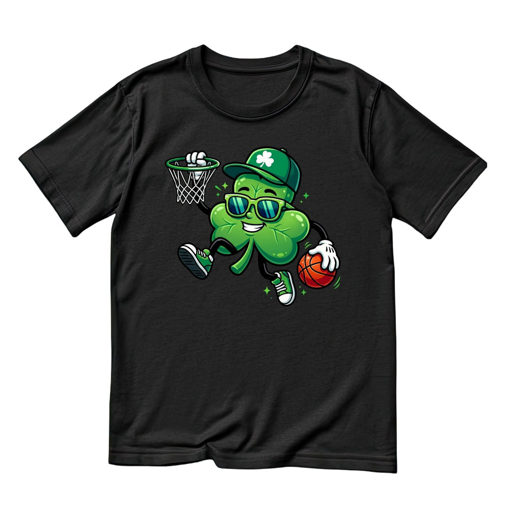 Basketball Dunking Shamrock T-shirt | St Patrick’s Day product image 4