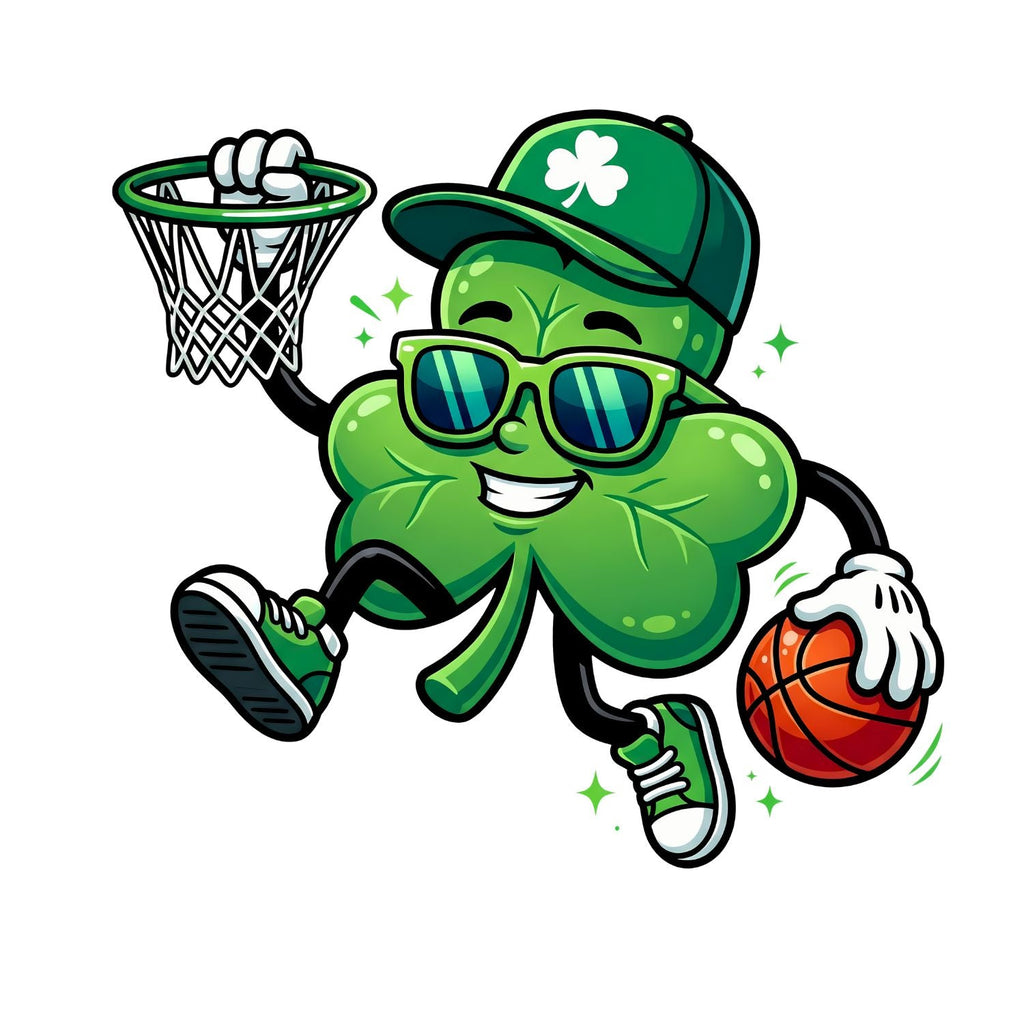 Basketball Dunking Shamrock T-shirt | St Patrick’s Day product image 2