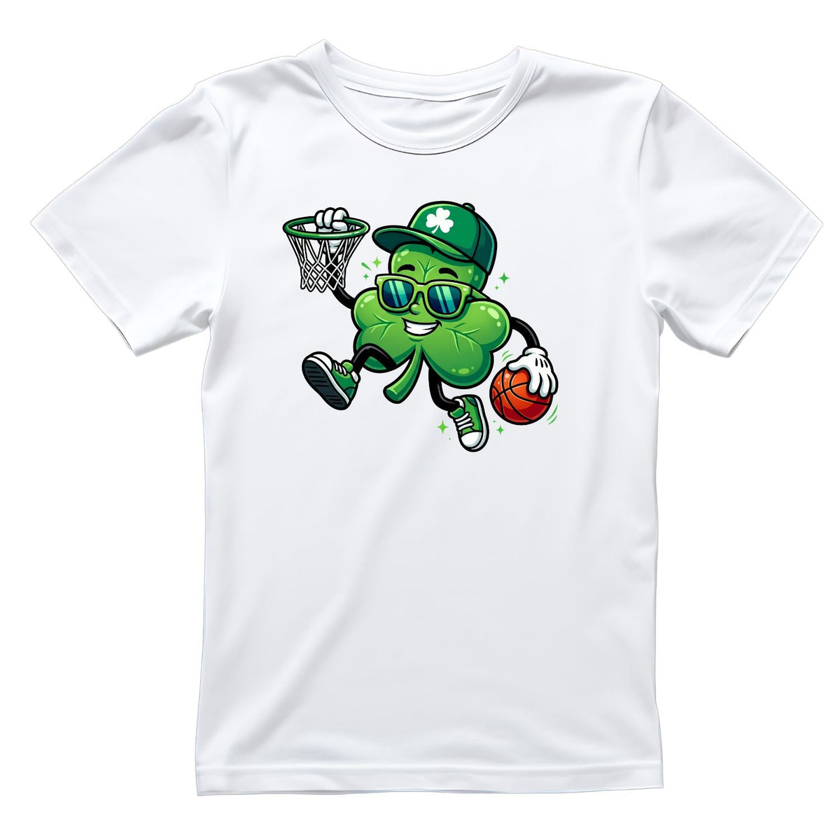 Basketball Dunking Shamrock T-shirt | St Patrick’s Day product image 1
