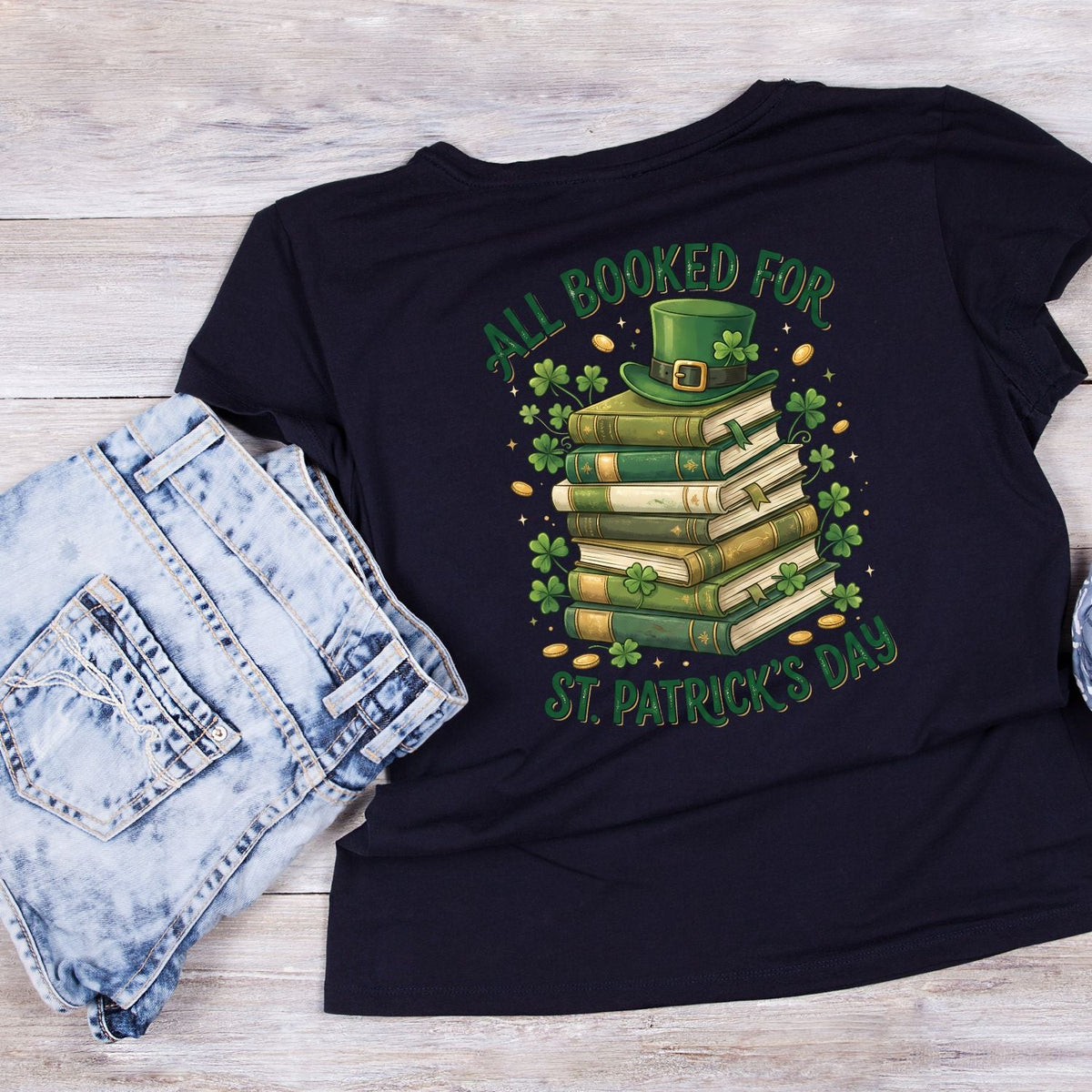 All Booked For St. Patricks Day T-shirt | St | Shamrock product image 4