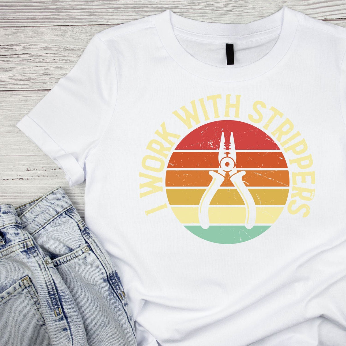 I Work With Strippers T-shirt | Tools | Mechanic | Mens product image 6