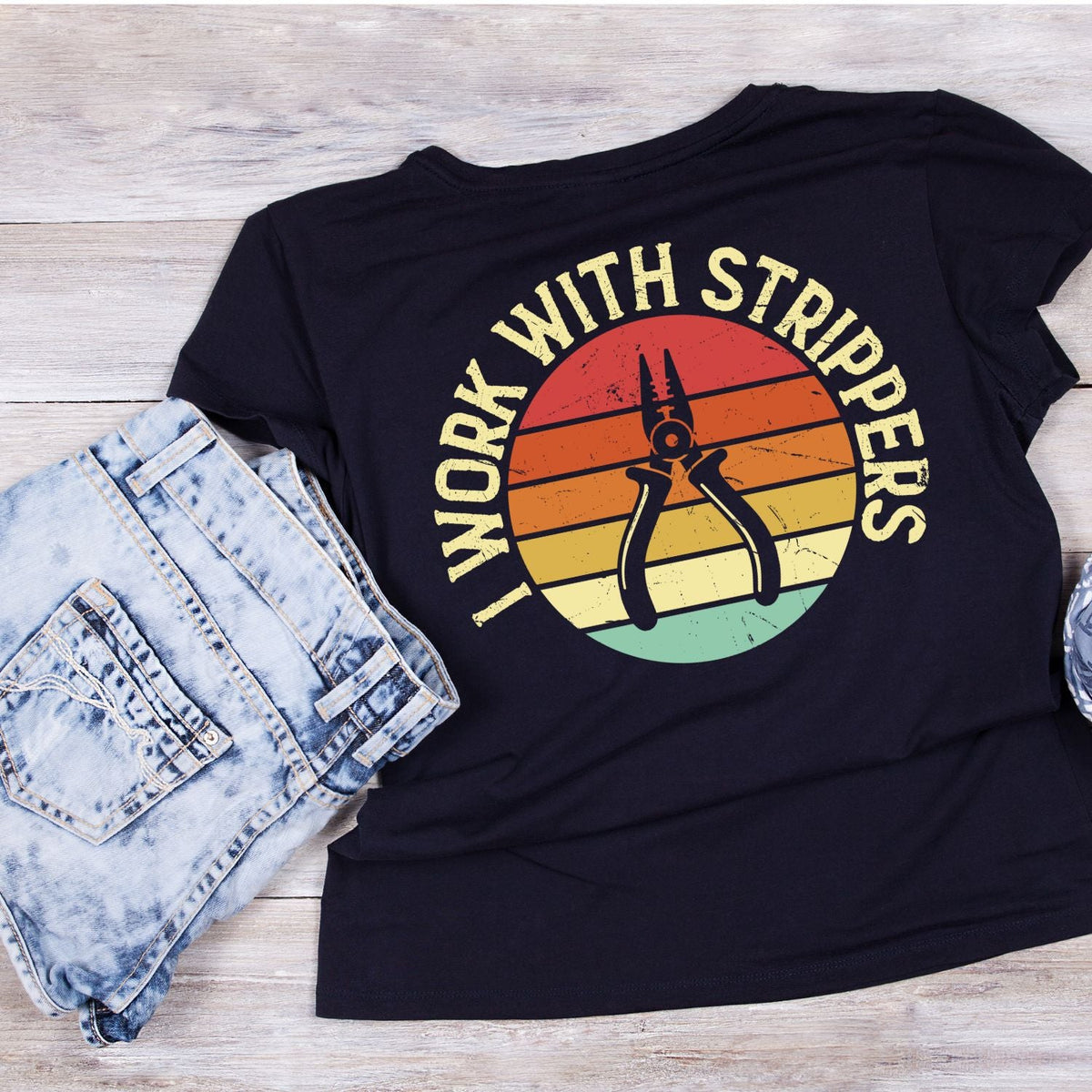 I Work With Strippers T-shirt | Tools | Mechanic | Mens product image 3