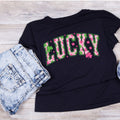 Blush Pink Lucky Clover T-shirt | St Patrick’s Day product image 1