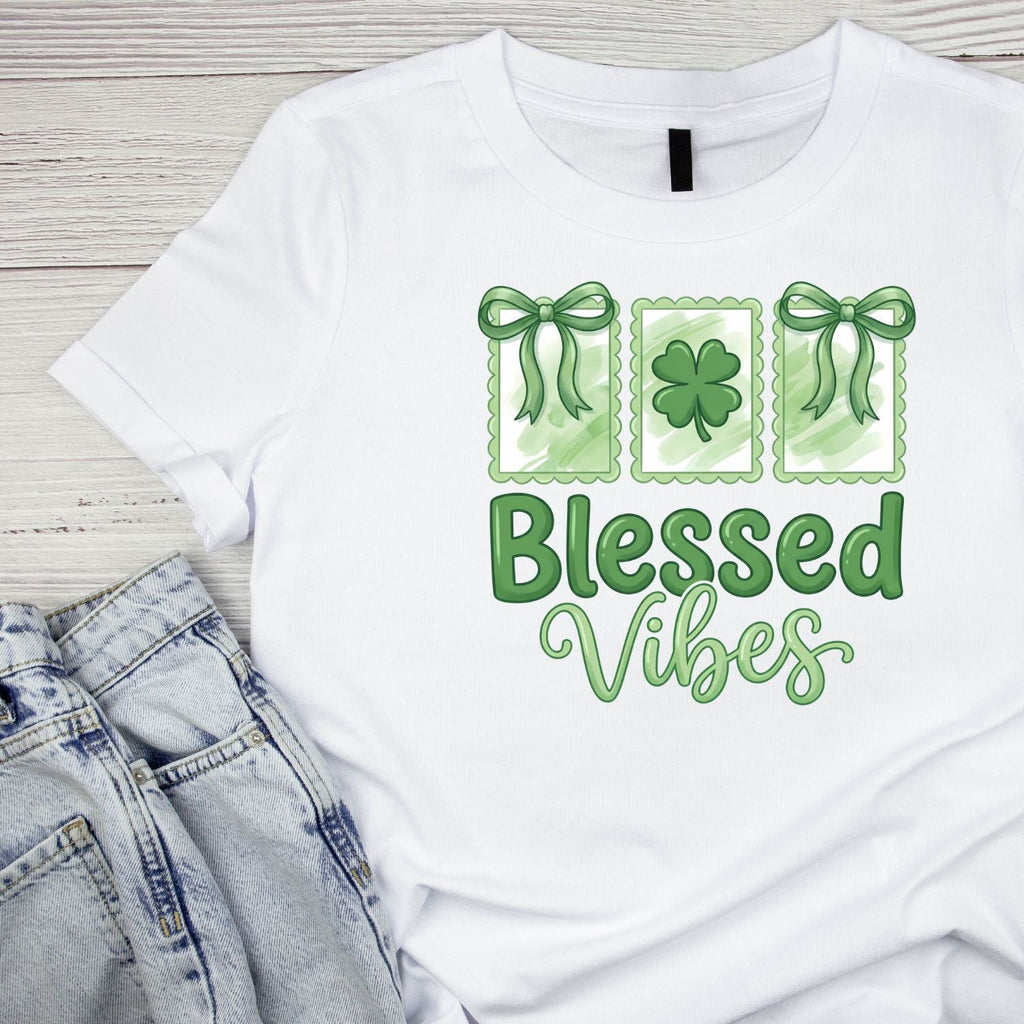 Blessed Vibes St. Patrick’s Day T-shirt | St | Shamrock product image 1