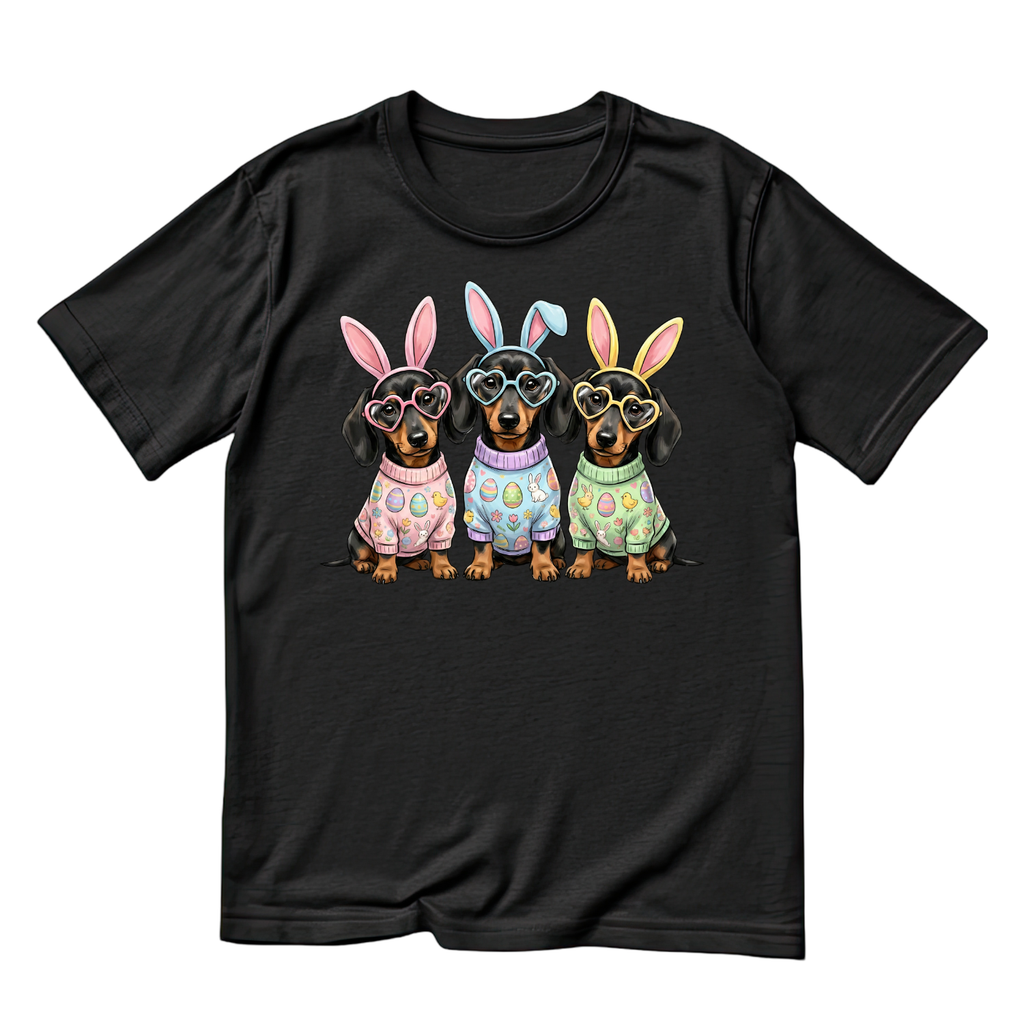 Dachshund Easter Bunny T-shirt | Graphic Tee | Printed product image 6