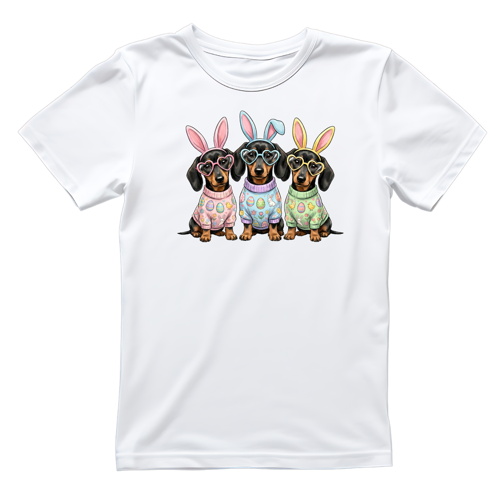 Dachshund Easter Bunny T-shirt | Graphic Tee | Printed product image 3