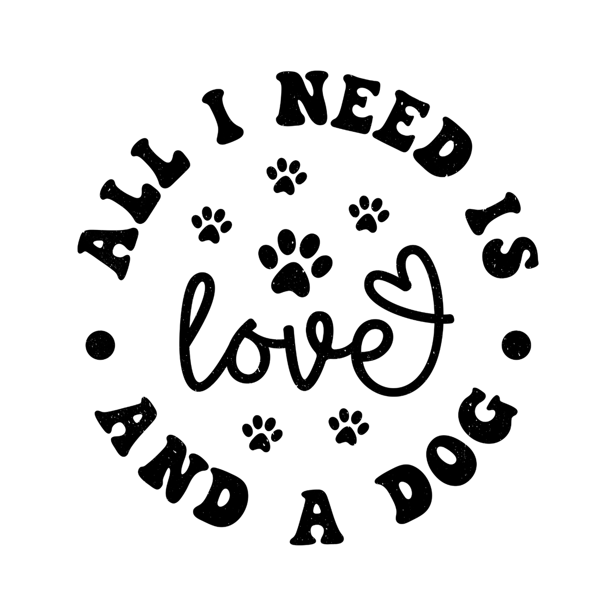 All I Need Is Love And A Dog T-shirt | Graphic Tee product image 2