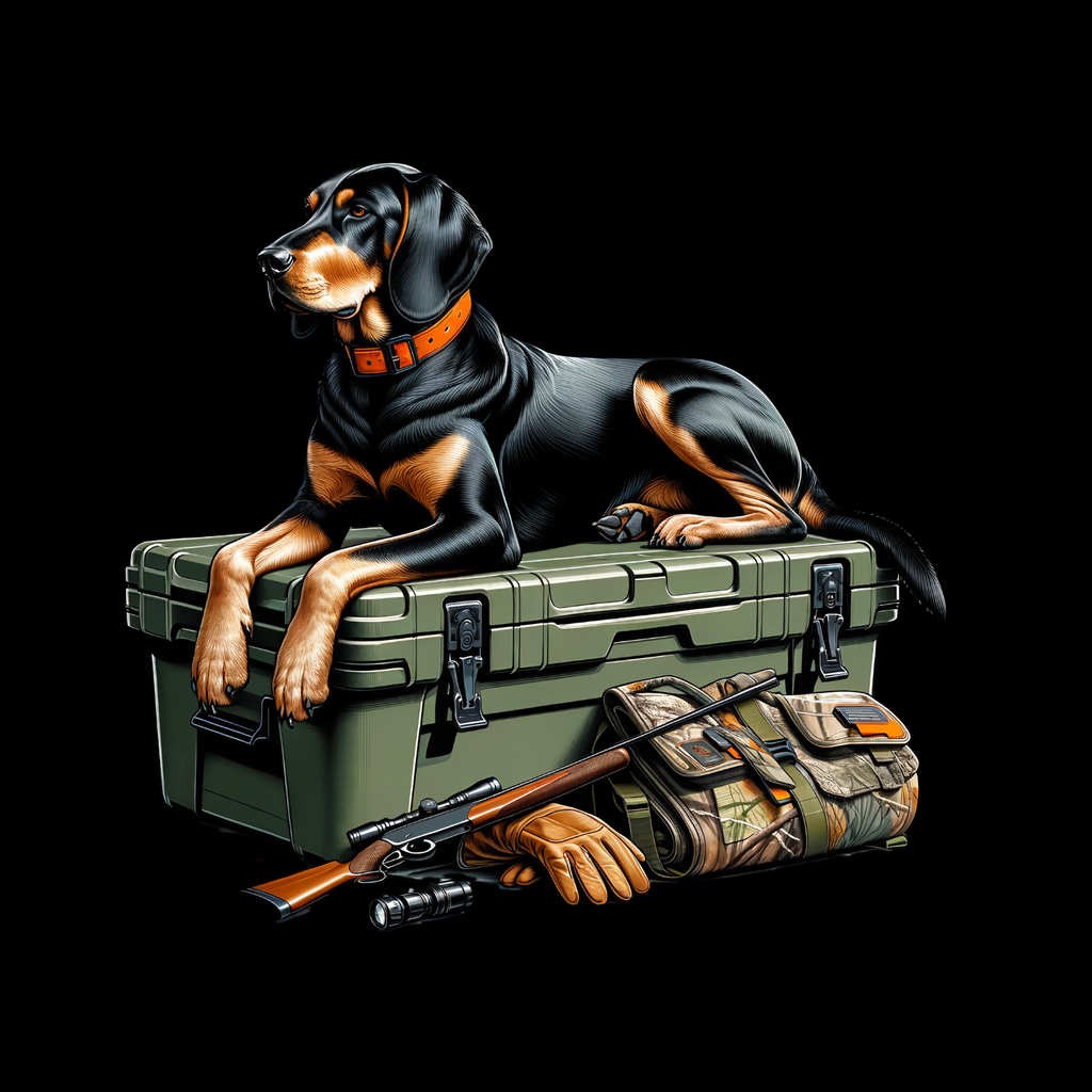Black & Tan Coonhound Hunting Dog T-shirt | Graphic Tee product image 5