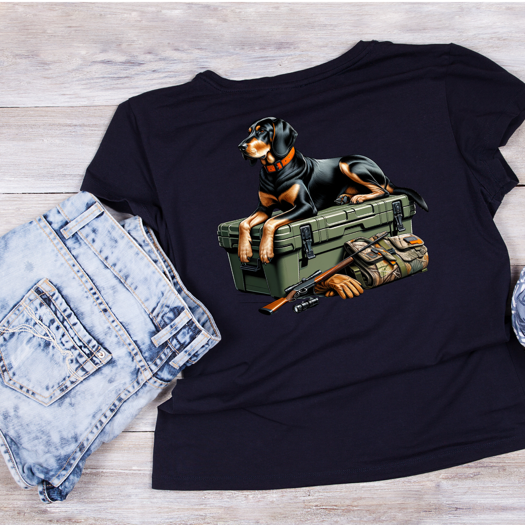 Black & Tan Coonhound Hunting Dog T-shirt | Graphic Tee product image 6